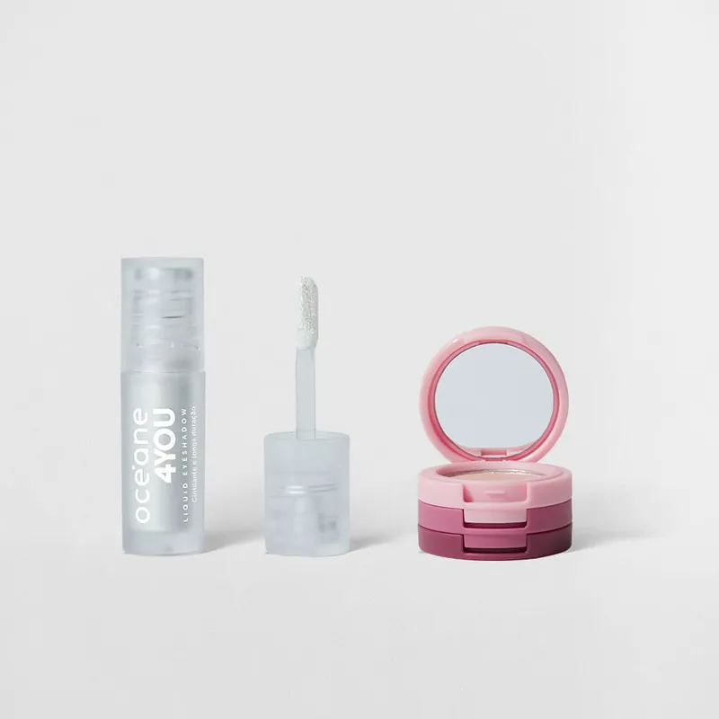 Kit Trio de Sombras Rose Sparkle + Sombra Liquida Lust 4you (2 Produtos)