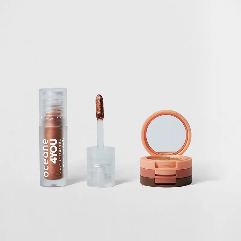 Kit Trio de Sombras Cooper Shine + Sombra Liquida Oasis 4you (2 Produtos)