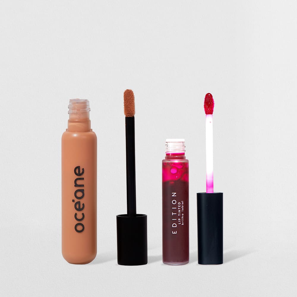 Kit Corretivo Líquido Tan + Lip Tint Océane Edition (2 Produtos)