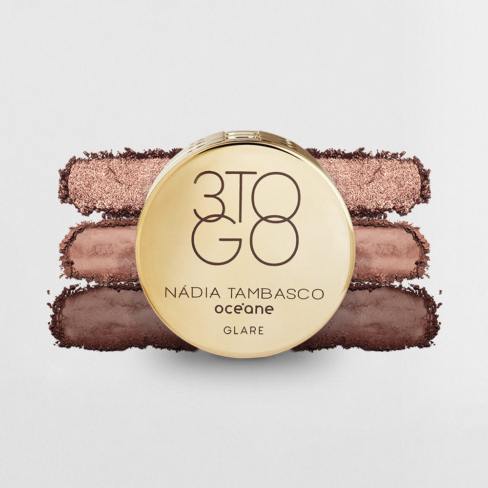 Trio de Sombras Nádia Tambasco By Océane - 3 To Go Palette Glare 7,8g