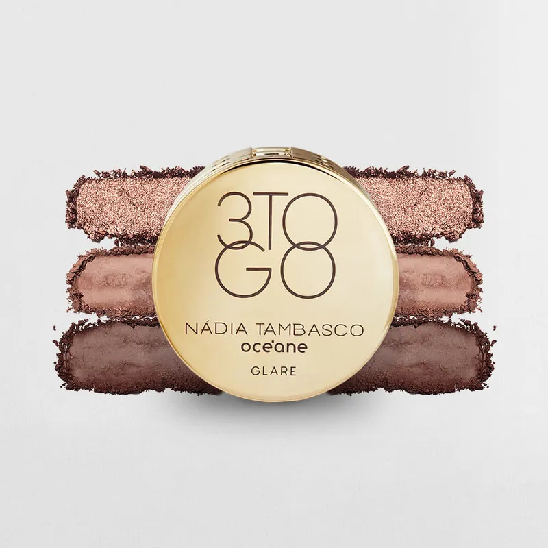 Trio de Sombras Nádia Tambasco By Océane - 3 To Go Palette Glare 7,8g