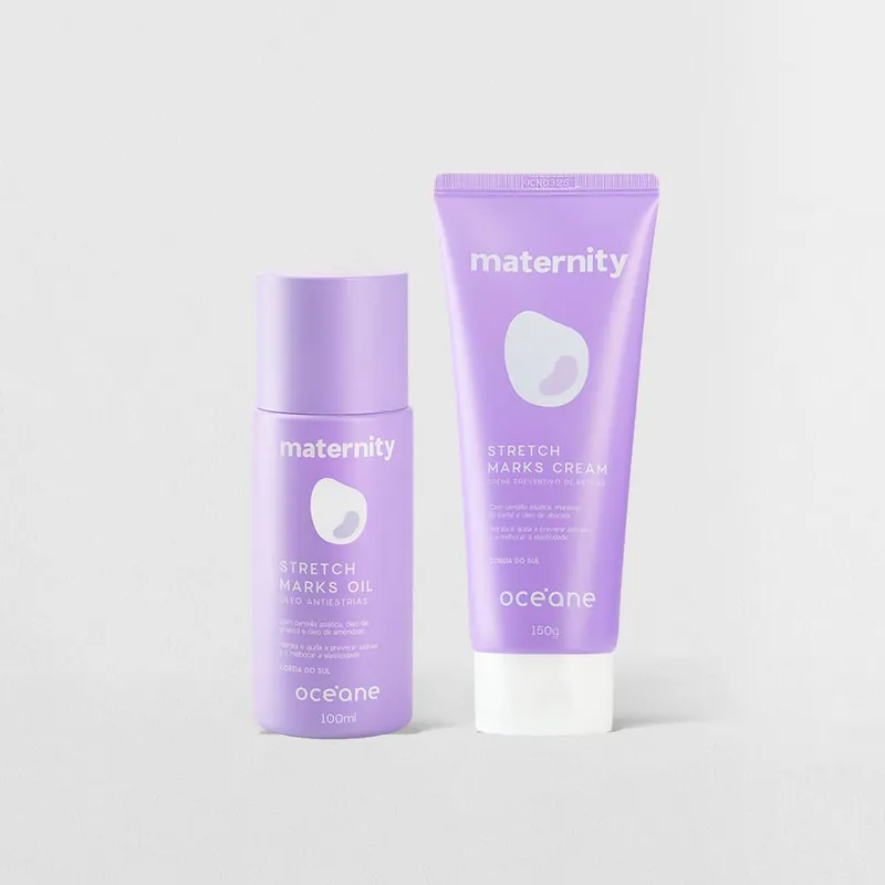 Kit Creme Preventivo de Estrias + Óleo Preventivo de Estrias para Gestantes (2 Produtos)