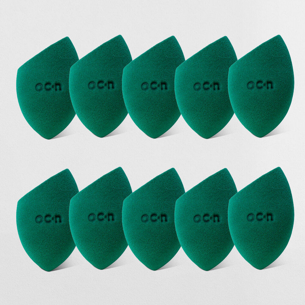 Kit Esponjas de Maquiagem - Flat Blend Verde Océane Purple (10 Produtos)