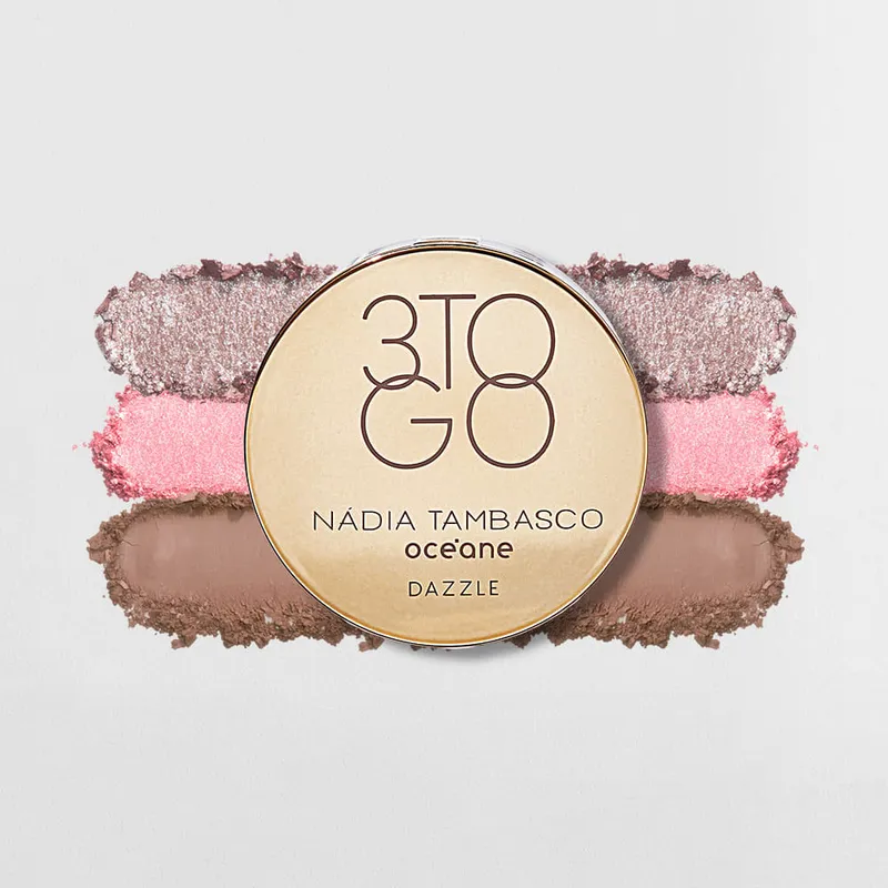 Trio de Sombras Nádia Tambasco By Océane - 3 To Go Palette Dazzle 7,8g