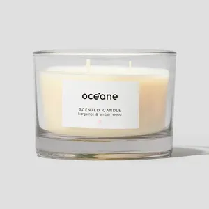 Vela 3 Pavios de Bergamota e âmbar - Scented Candle 290g