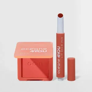 Kit Blush Cremoso Pêssego + Hidratante Labial Coral 4you (2 Produtos)