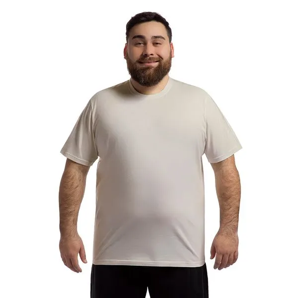 Camiseta Comfy Tape Olympikus Masculina Plus Size G2 Bege