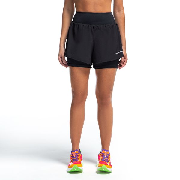Shorts Ultra 2 em 1 Olympikus Feminino G Preto