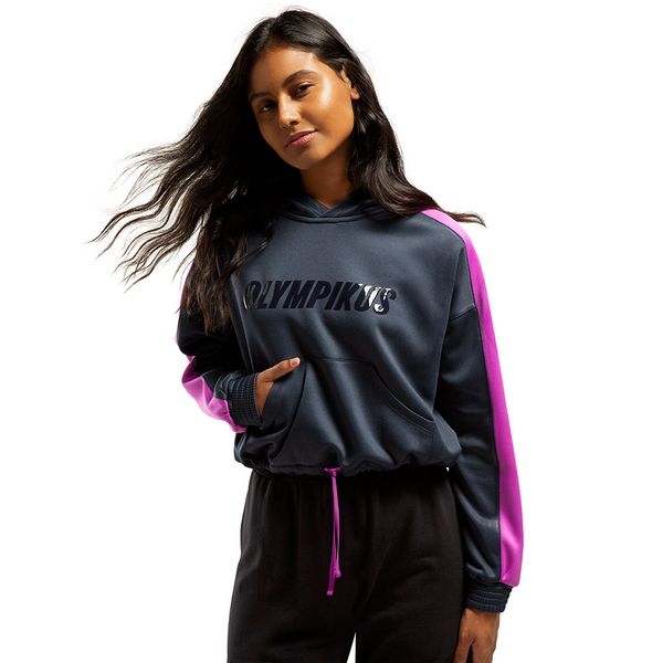 Moletom Cropped Olympikus Feminino GG Azul