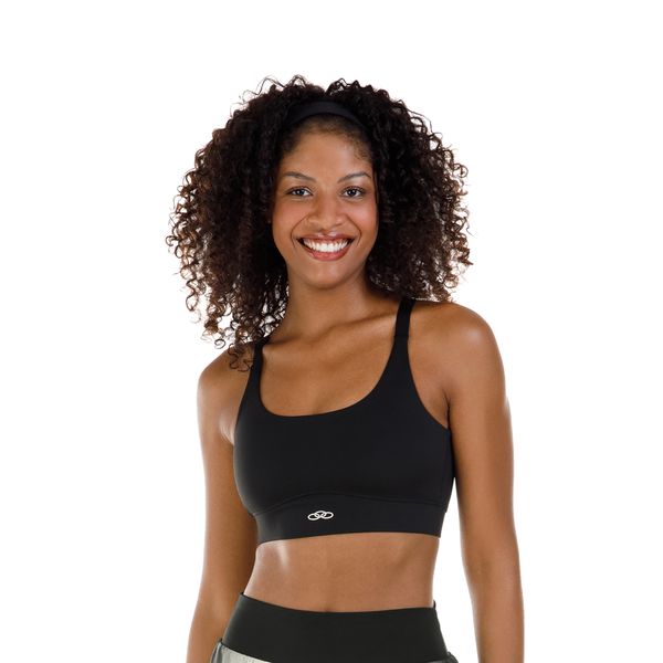 Top Corre Médio Impacto Olympikus Feminino P Preto