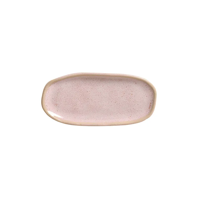 Conjunto com 4 Travessas Oval Rasa Mini Orgânico Litchi 16,5x8cm