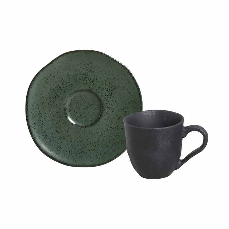 Conjunto com 6 Xícaras de Café com Pires Orgânico Arauco 120ml