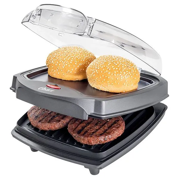 Grill Elétrico Burguer Oster 2 em 1 com Estufa - 127V