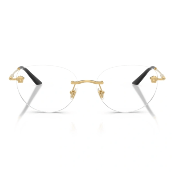 Armação de Óculos de Grau Versace VE1305 Feminino Redondo Metal Dourado