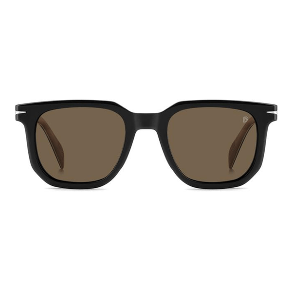 Óculos de Sol David Beckham 7143/C Feminino Quadrado Acetato Preto