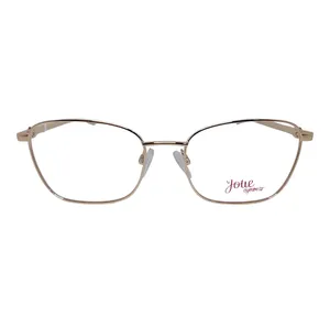 Armação de Óculos de Grau Jolie JO1030 Feminino Gatinho Metal Dourado