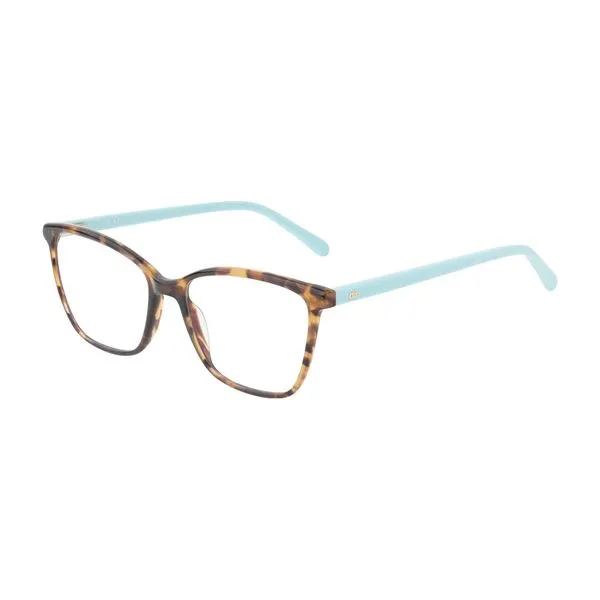 Armação de Óculos de Grau Dii Collection, modelo 5500, cor Demi Marrom e Azul, tamanho 52