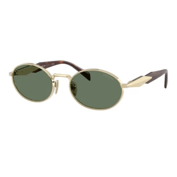Óculos de Sol Prada ZVN70L Unissex Oval Metal Dourado