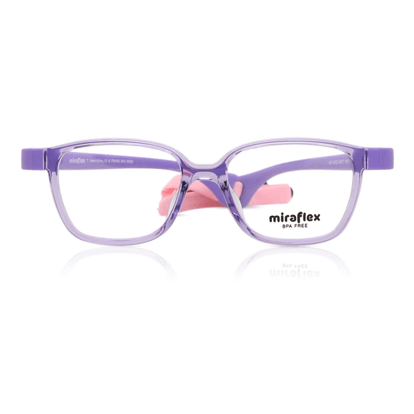 Armação de Óculos de Grau Miraflex MF4002 Feminino Quadrado Acetato Roxo