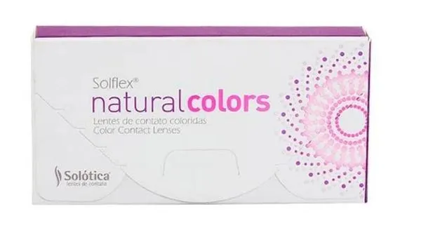 Lentes de Contato Solflex Natural Colors Cor Topázio 1 Par -4,50