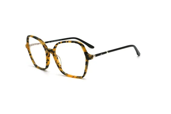 Armação de Óculos de Grau Dii Collection, modelo 1 9003, cor Demi Marrom com Preto, tamanho 54 Armação de Óculos de Grau Dii Collection, modelo 1 9003, cor Demi Caramelo com Preto, tamanho 54