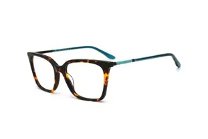 Armação de Óculos de Grau Dii Collection, modelo 1 9002, cor Demi Marrom e Azul, tamanho 54