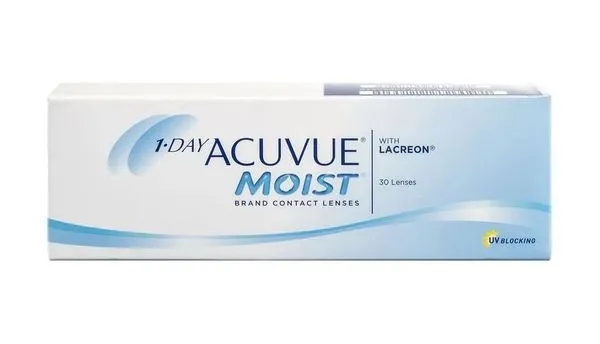 Lentes de Contato 1-Day Acuvue Moist com Lacreon 30 Unidades -1,25