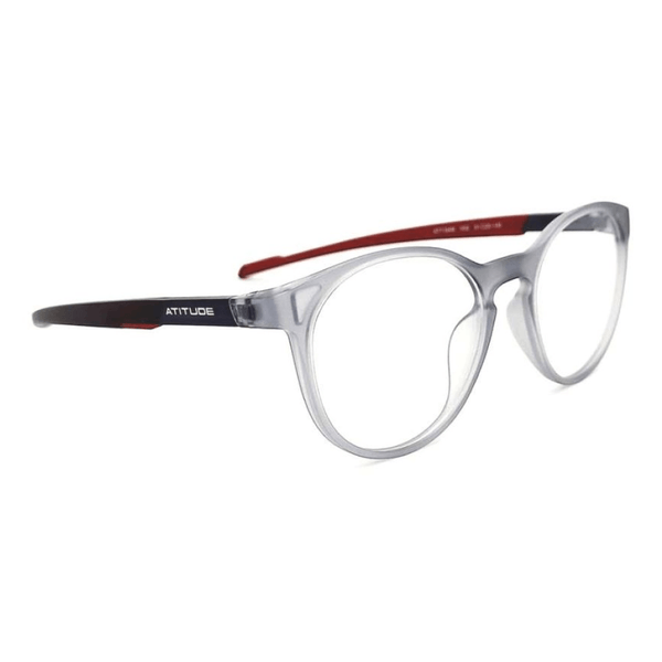 Armação de Óculos de Grau Atitude AT7184M Masculino Redondo Acetato Cinza