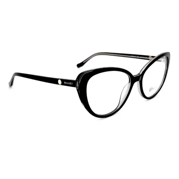 Armação de Óculos de Grau Bulget BG6410 Feminino Gatinho Acetato Preto