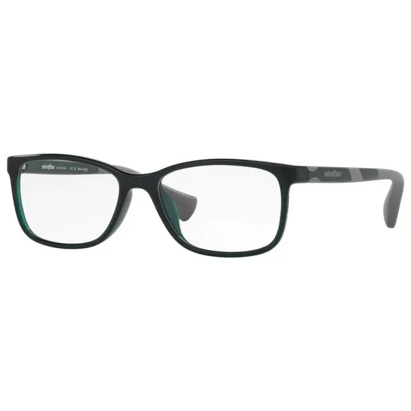 Armação de Óculos de Grau Infantil Quadrado Miraflex Mf4018 Verde Translúcido