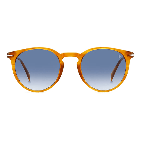 Óculos de Sol David Beckham 1139/S Masculino Redondo Acetato Marrom