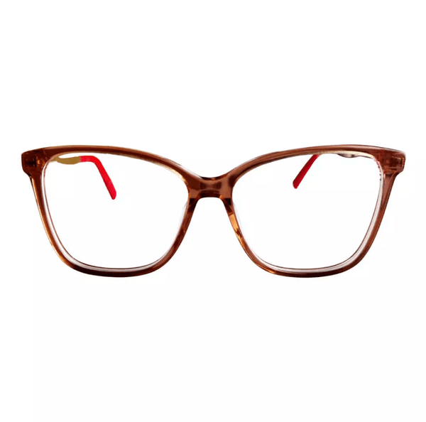 Armação de Óculos de Grau Jolie JO6133 Feminino Quadrado Acetato Vermelho
