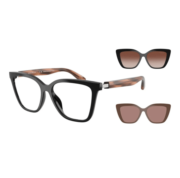Óculos de Sol Emporio Armani EA4254U Feminino Quadrado Acetato Marrom Mesclado