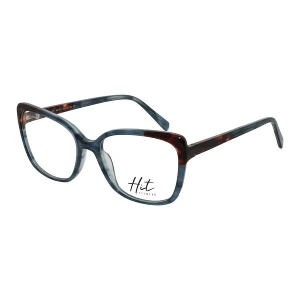Armação de Óculos de Grau Hit, modelo 1 4053, cor C2 Armação de Óculos de Grau Hit, modelo 1 4053, cor Verde com Demi Marrom