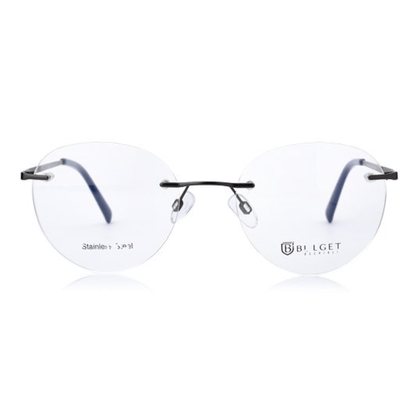 Armação de Óculos de Grau Bulget BG1720M Masculino Redondo Metal Cinza