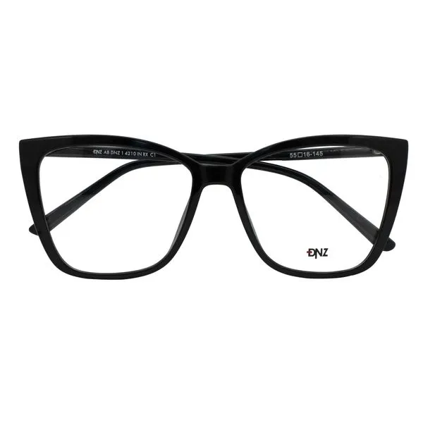 Armação de Óculos de Grau Dnz, modelo 1 4210, cor C1 Armação de Óculos de Grau Dnz, modelo 1 4210, cor Preto