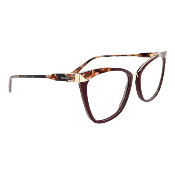 Armação de Óculos de Grau Ana Hickmann AH60084 Feminino Gatinho Acetato Marrom Mesclado