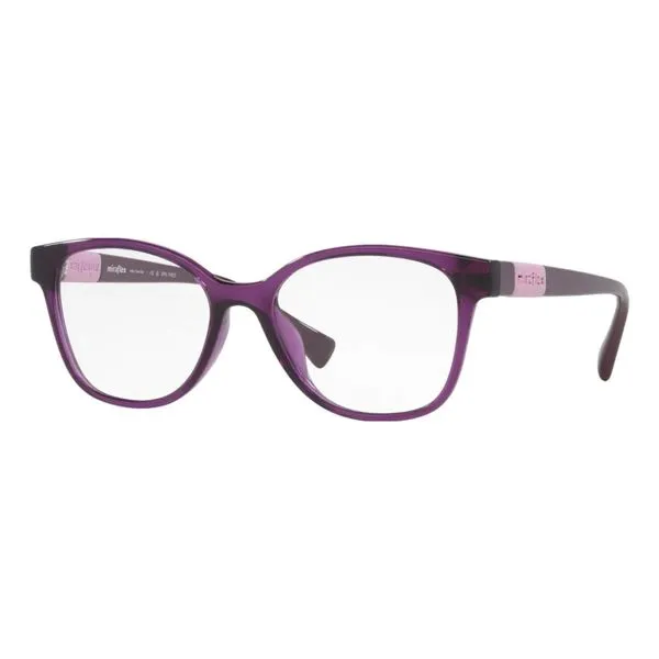 Armação de Óculos de Grau Infantil Gatinho Miraflex Mf4022 Roxo Translúcido