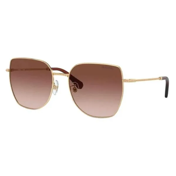 Óculos de Sol Feminino Swarovski Quadrado SK7021D Cor Pale Gold