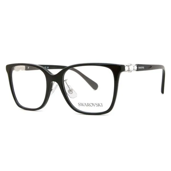 Armação de Óculos de Grau Feminina Swarovski Quadrado SK2026D Cor Preto