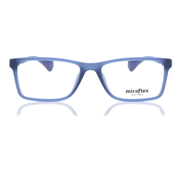 Armação de Óculos de Grau Miraflex MF4012 Masculino Quadrado Acetato Azul