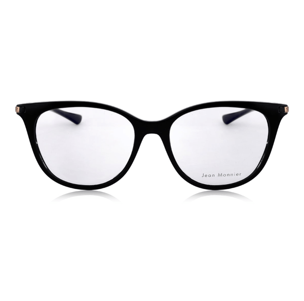 Armação de Óculos de Grau Jean Monnier 8324 Feminino Gatinho Acetato Preto