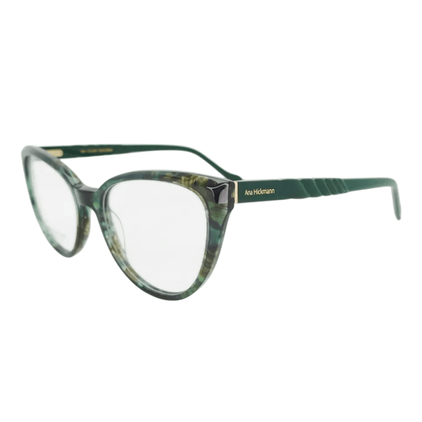 Armação de Óculos de Grau Ana Hickmann Mari 8 Feminino Gatinho Acetato Verde