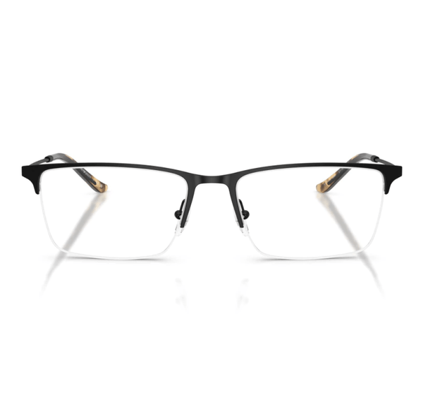 Armação de Óculos de Grau Emporio Armani EA1171 Masculino Retangular Metal Preto Fosco