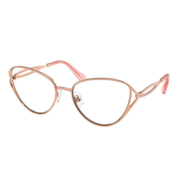 Armação de Óculos de Grau Feminina Swarovski Gatinho SK1017 4014 Cor Rose Gold