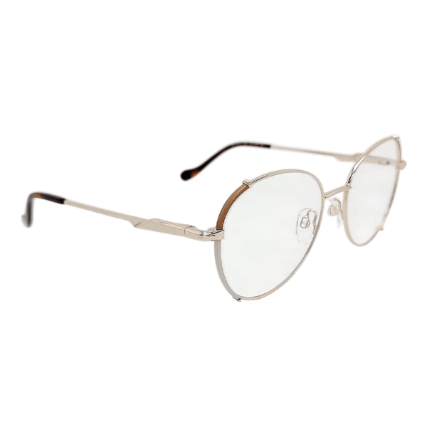Armação de Óculos de Grau Ana Hickmann AH10054 Feminino Gatinho Metal Dourado