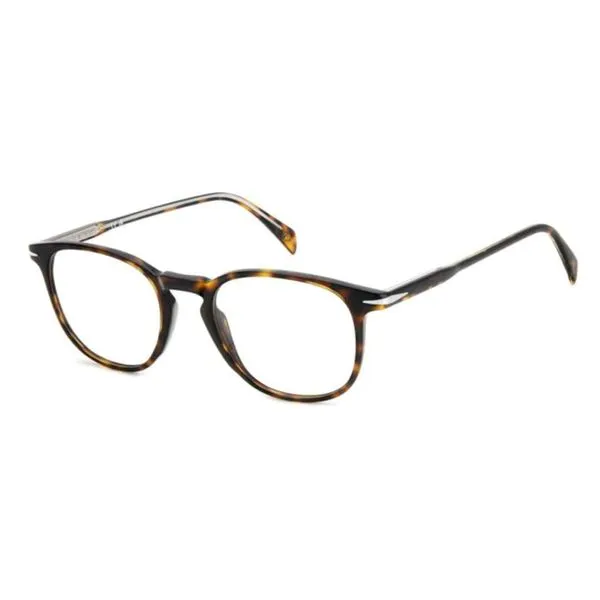Armação de Óculos de Grau Masculino David Beckham Oval DB 1160 086 Cor Tartaruga