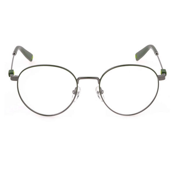 Armação de Óculos de Grau Fila VFI450 Feminino Oval Metal Cinza