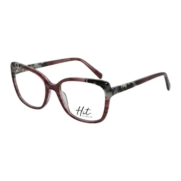 Armação de Óculos de Grau Hit, modelo 1 4053, cor C3 Armação de Óculos de Grau Hit, modelo 1 4053, cor Rosa com Demi Off White