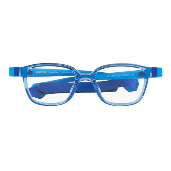 Armação de Óculos de Grau Miraflex MF4002 Masculino Quadrado Acetato Azul